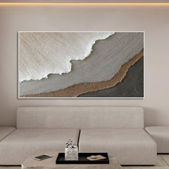 3D Ocean Waves Art Handmade Painting on Canvas Painting Party Texture Wall Art Wabi-Sabi Wall Art Living Room Fashion Room Decor
