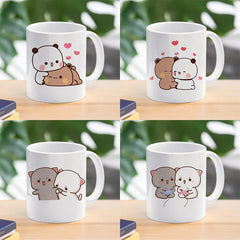 Panda Bear Bubu Dudu Coffee Milk Cup Mocha Cat Panda Bear Couple Creative Present Cute Gift Drinking Tea Cup Mugs