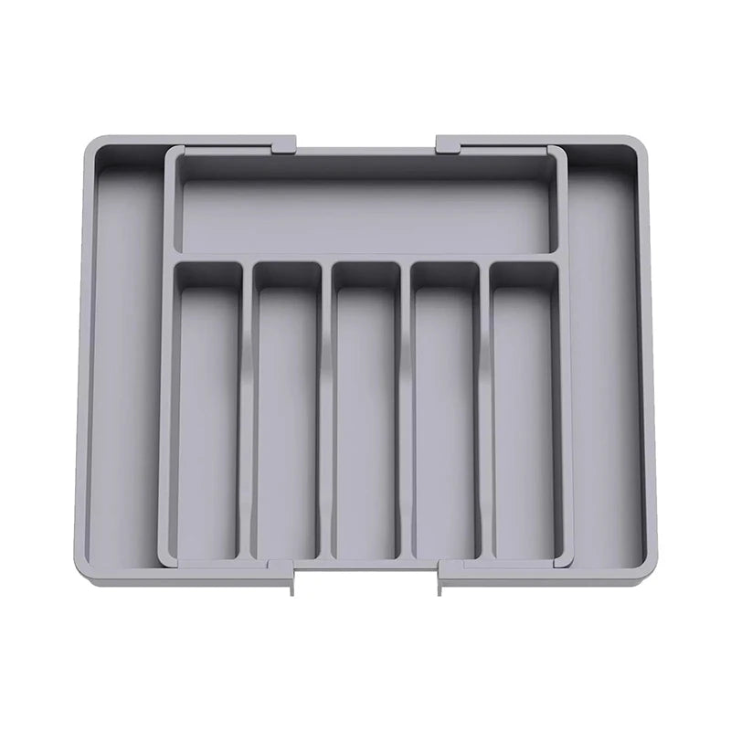 Expandable Utensil Tray Silverware Spoon Organizer Drawer Cover Adjustable Cutlery Tray Drawer Organizer Kitchen