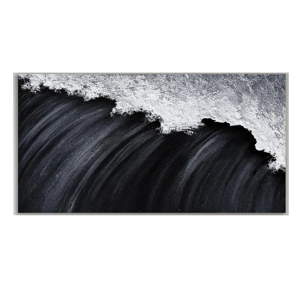 3D Ocean Waves Art Handmade Painting on Canvas Painting Party Texture Wall Art Wabi-Sabi Wall Art Living Room Fashion Room Decor