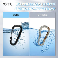 Booms Fishing GP01 8pcs 12pcs Carabiner Aluminum Keychain D-ring Snap Clip Lock Buckle Hook Camping Climbing Fishing Accessories